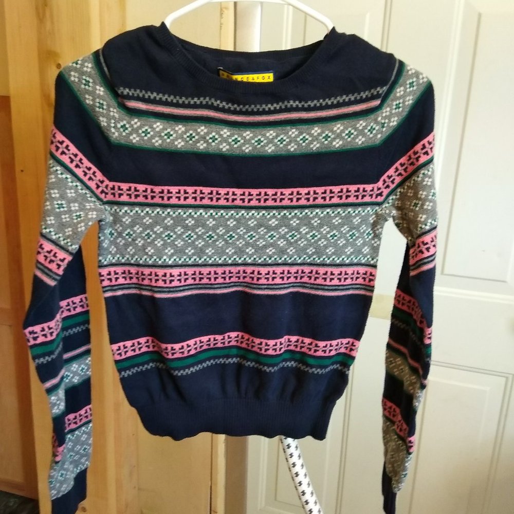 PRINCE & FOX STRIPED SWEATER..... EUC